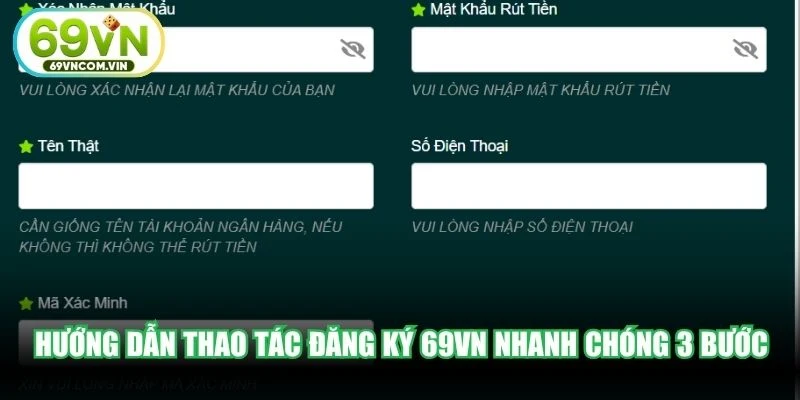 Hướng dẫn thao tác đăng ký 69VN nhanh chóng 3 bước