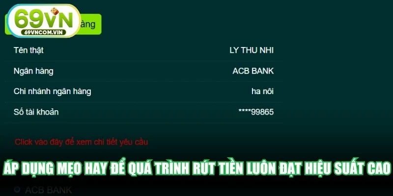 Áp dụng mẹo hay để quá trình rút tiền luôn đạt hiệu suất cao nhất